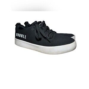 NOBULL Rec Knit Trainer Sneakers Black White unisex Mens 6.5 Womens 8 shoes